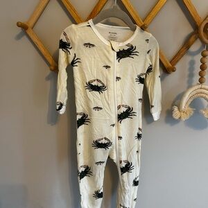 Milkbarn Crab Print Kids Footie